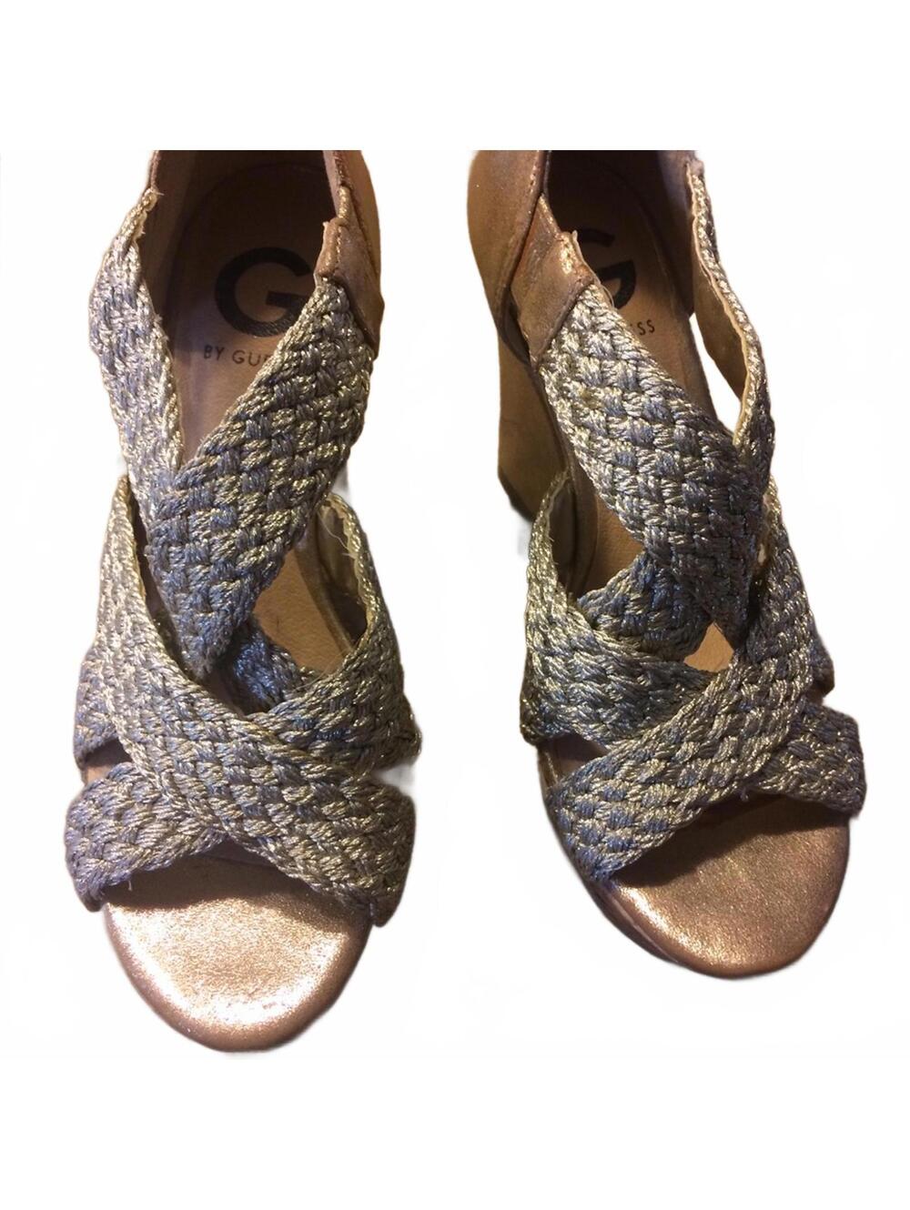 Guess Women's Wedge Sandals with Braided Straps Size 6